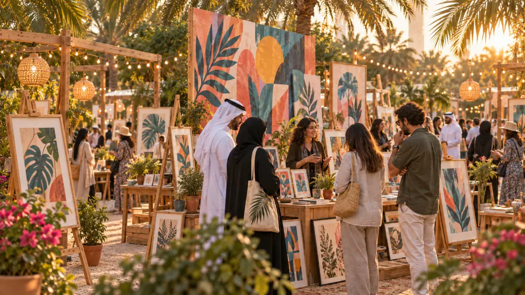 Concept illustration of artwork displayed beside the High Five Art Wall in the garden